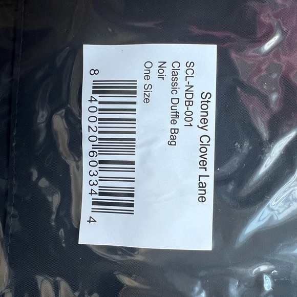 Stoney Clover Lane Noir Black Nylon Duffel Bag with Gold Metal Hardware - Picture 5 of 14